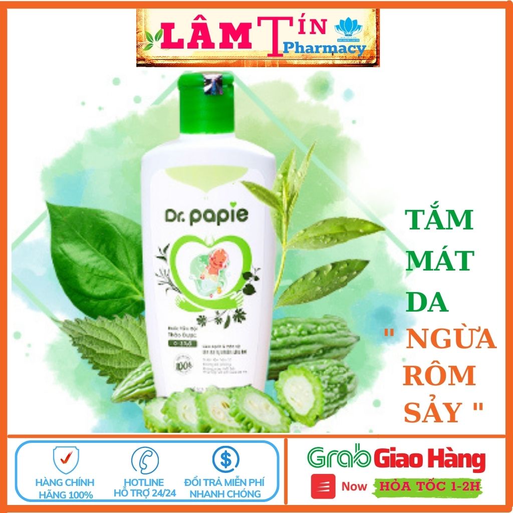 Nước Tắm Dr Papie Chính Hãng 100% Thảo Mộc Quý Tự Nhiên Giúp Cho Bé Ngăn Ngừa Và Giảm Các Vấn Đề Về Da Chai 230 ml
