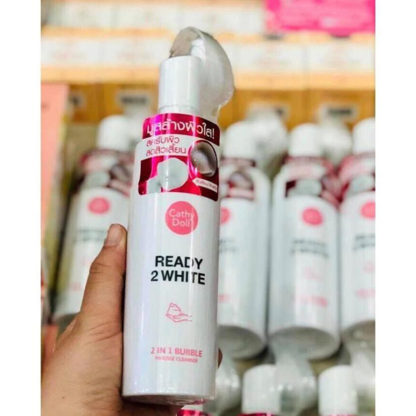 Shop Happy KIDS Sữa rửa mặt trắng da Cathy Doll Ready 2 White 2in1 Bubble Mousse Cleanser 120ml dạng bọt