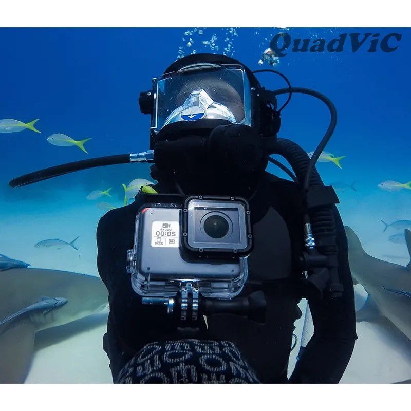 Waterproof case chống nước gopro 7 black 6 5 black + Đế thẳng và vít vặn N170 QuadViC | BigBuy360 - bigbuy360.vn