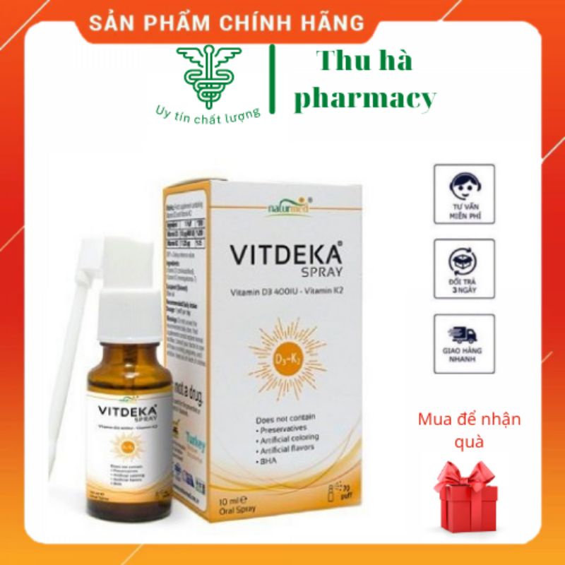 [CHÍNH HÃNG] Vitdeka Spray dạng xịt bổ sung Vitamin D3K2 cho bé