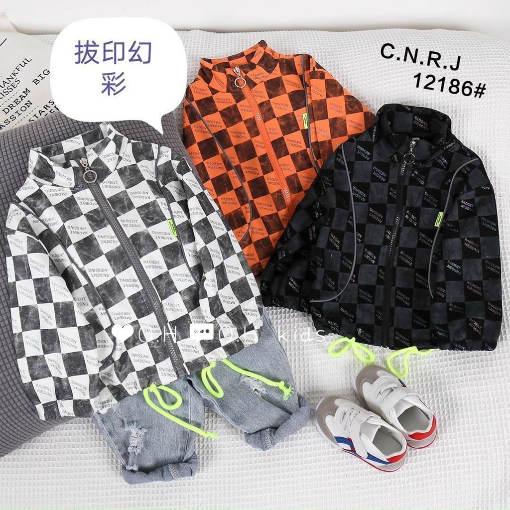 Áo khoác gió lót nỉ giữ ấm cho bé trai, bé gái K067