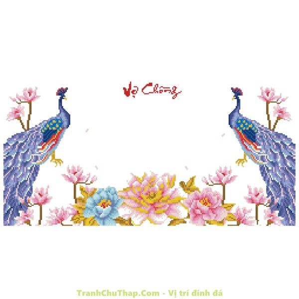 Tranh đính đá Đồng hồ Vợ Chồng kích thước nhỏ ✅80×45 cm -️ VS062