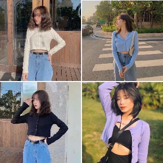 -Áo Croptop YAN Tay Dài Nữ