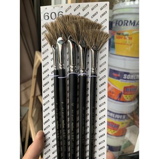 Cọ quạt Bằng Lông Ngựa Vẽ Màu Nước, Acrylic, Sơn Dầu Cao Cấp
