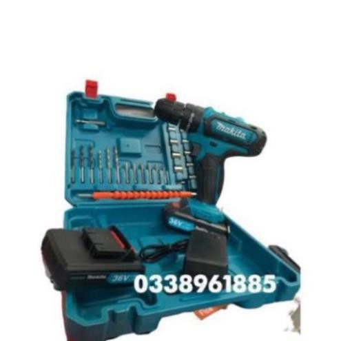 Máy Khoan Pin 36V MAKITA DF331D- 3 Chức Năng, Có Búa - Tặng Kèm 24 Chi Tiết