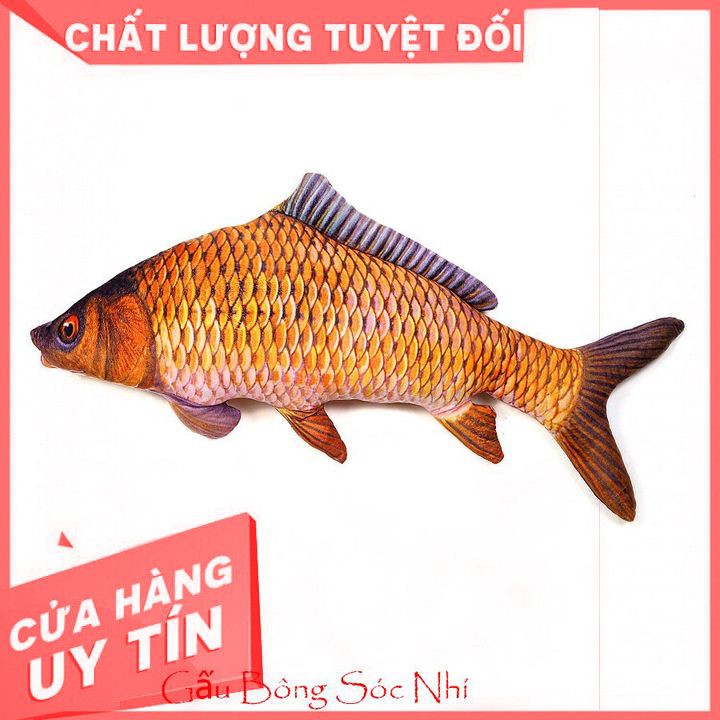 ⚡Flash Sale⚡ Gấu Bông Gối Ôm Cá Chép 3D Dễ Thương Cực Đẹp 90cm