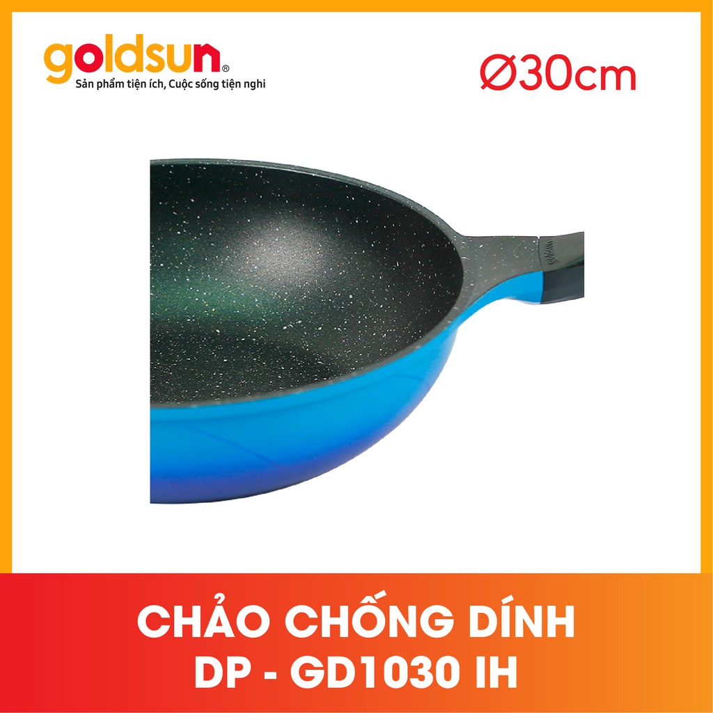 Chảo ceramic Goldsun 🎉FREESHP️🎉 Chảo chống dính sâu lòng DP-GD1030 IH (B) phi 30cm