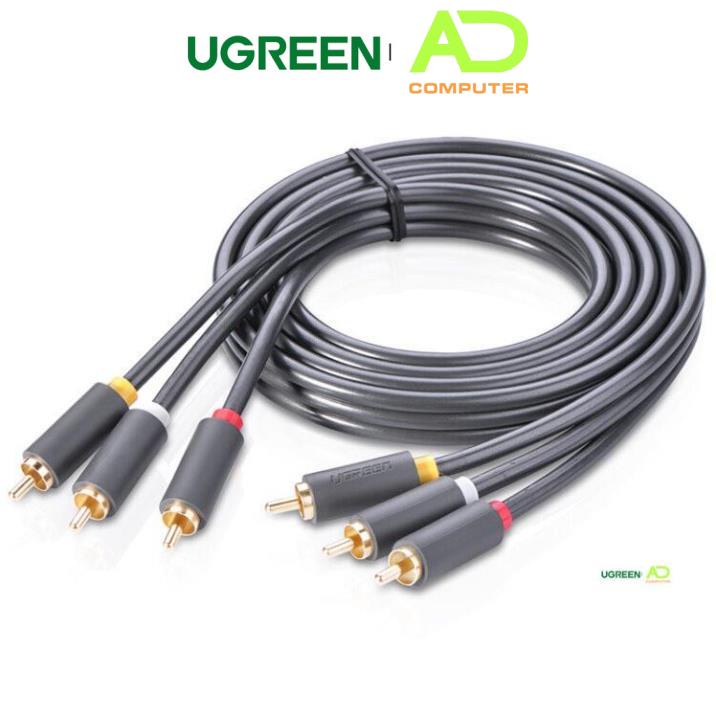 Dây cáp AV 3 đầu Hoa Sen mạ vàng Ugreen AV105 - Hàng phân phối chính hãng - Bảo hành 18 tháng