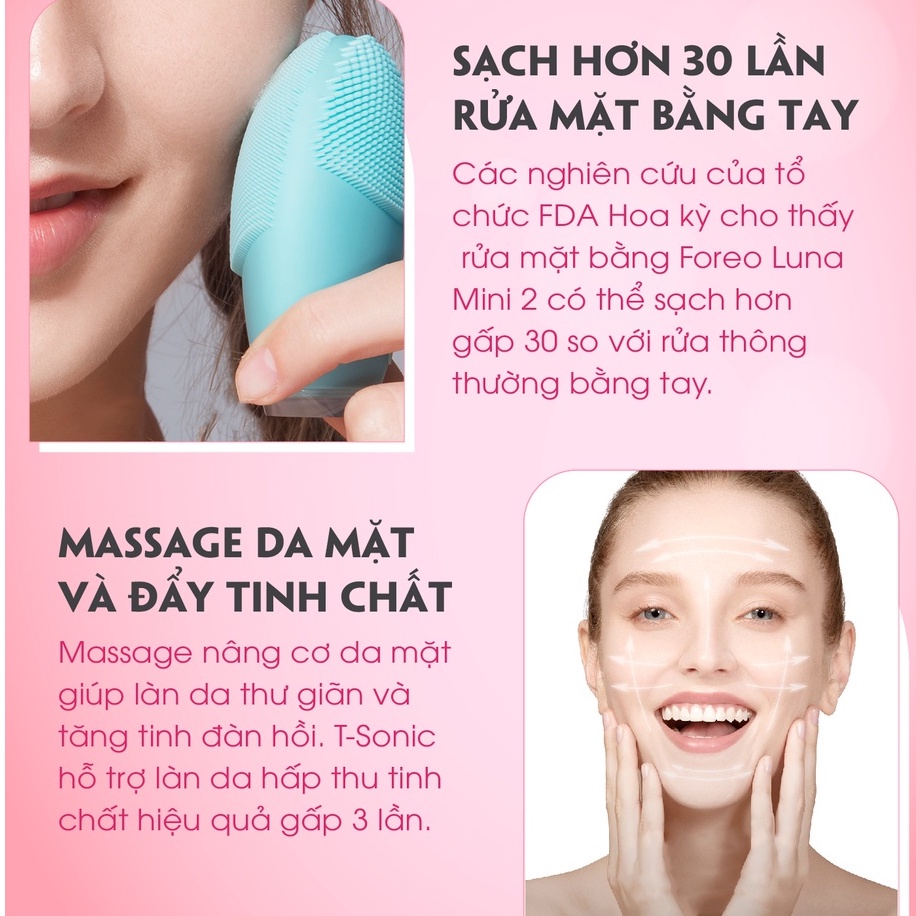 Máy rửa mặt Forever Lina Mini Dành Cho Nam Tặng Nữ - Chính Hãng Bảo Hành 3 Năm- PagPag