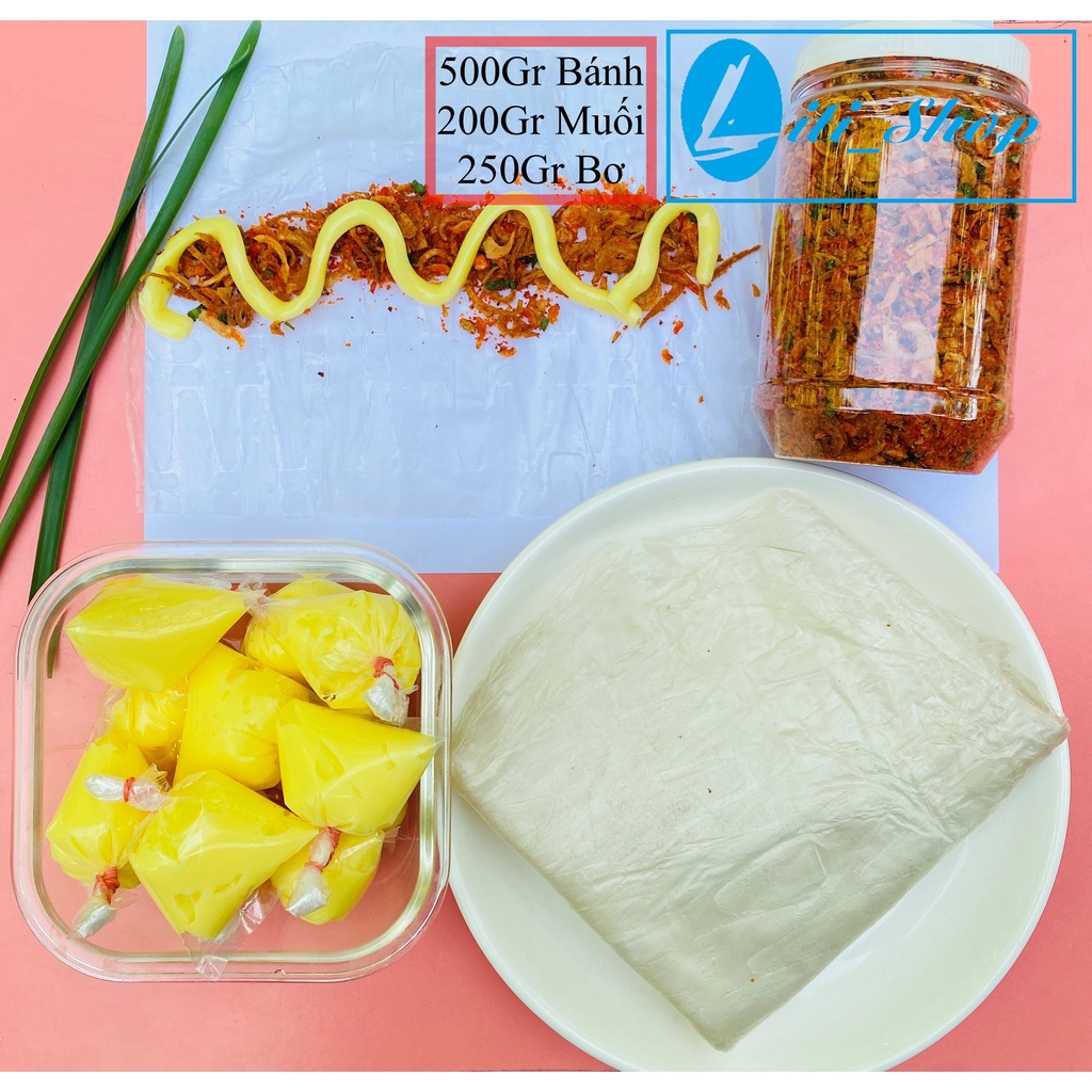 Combo 500Gr bánh Phơi sương, 200Gr Muối ruốc, 250Gr Bơ - Siêu ngon Siêu rẻ