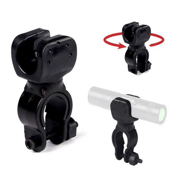 CHÂN ĐẾ KẸP ĐÈN PIN ĐÈN PHA GẮN GHI ĐÔNG XE ĐẠP XOAY 360
