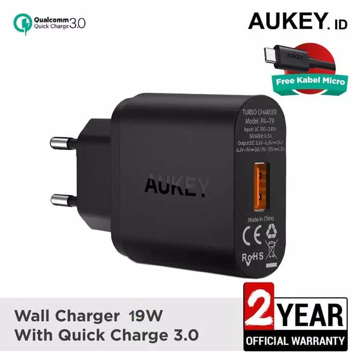 Củ Sạc Aukey Pa-t9 1 Cổng 18w Qc 3.0