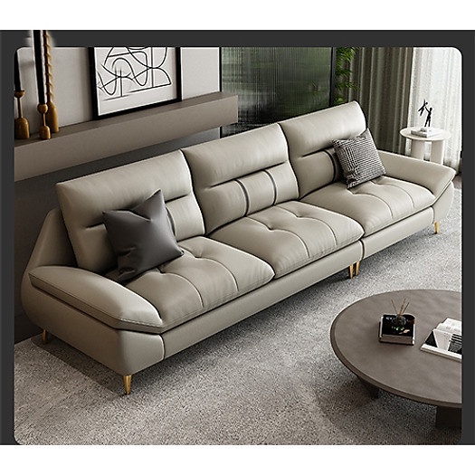 Sofa da cao cấp cho phòng khách - Ghế sofa băng 3 chỗ bọc da