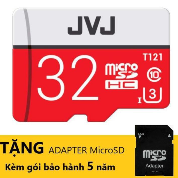 Thẻ nhớ 128Gb/64Gb/32Gb/16Gb JVJ Pro U3 Class10 kèm ADAPTER MicroSD – chuyên dụng cho CAMERA tốc độ cao 100Mb/s