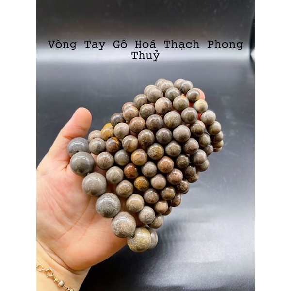 Vòng Tay Gỗ Hoá Thạch Phong Thuỷ Tự Nhiên