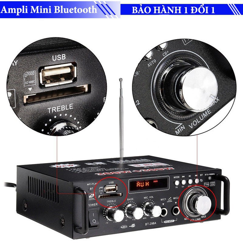 ✔️ Amly Karaoke Mini Bluetooth BT-298A Cao Cấp, Chức Năng Đa Dạng [Bảo Hành 1 Đổi 1]