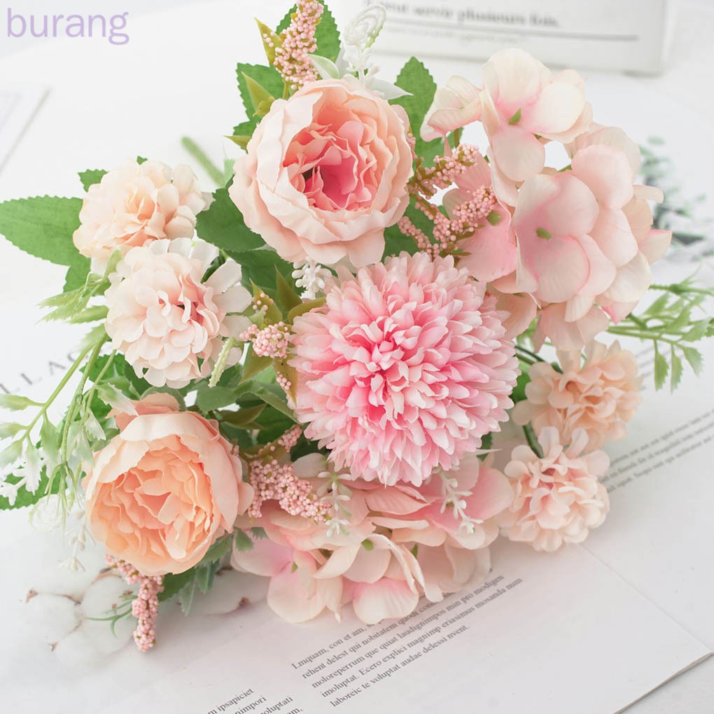 Bó 7 bông hoa mẫu đơn nhân tạo dùng cho trang trí