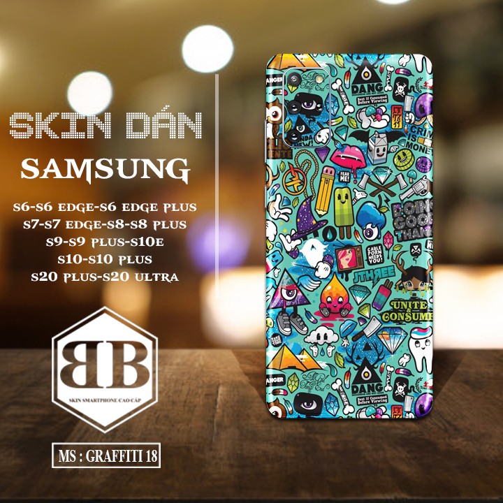 Dán Skin điện thoại SamSung s6 s6 edge s6 edge plus s7 s7 edge s8 s8 plus s9 s9 plus s10 s10 plus s10e s20 plus s20ultra