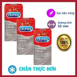 Bao cao su durex fetherlite siêu mỏng ôm khít hộp 12 cái