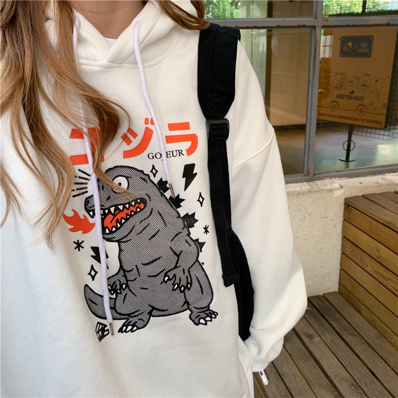 [HD42] Áo Hoodie Khủng Long Ulzzang Dáng Rộng Cho Nữ - Liti shop