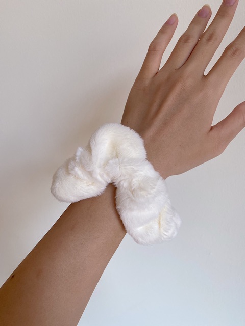 Dây cột tóc bông mềm mại rabbit hair scrunchies