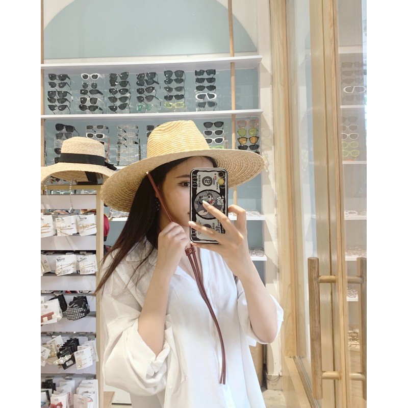 Mũ panama buộc dây da leuleu.accessorize