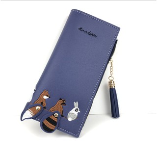 Ví Cầm Tay Nữ Dài Hoạ Tiết Những Chú Sóc Đuôi Dài Xinh Xắn KDR - V345