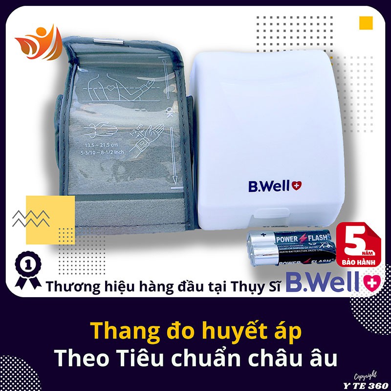 Máy đo huyết áp cổ tay điện tử tự động b.well med 57 - bwell y tế 360