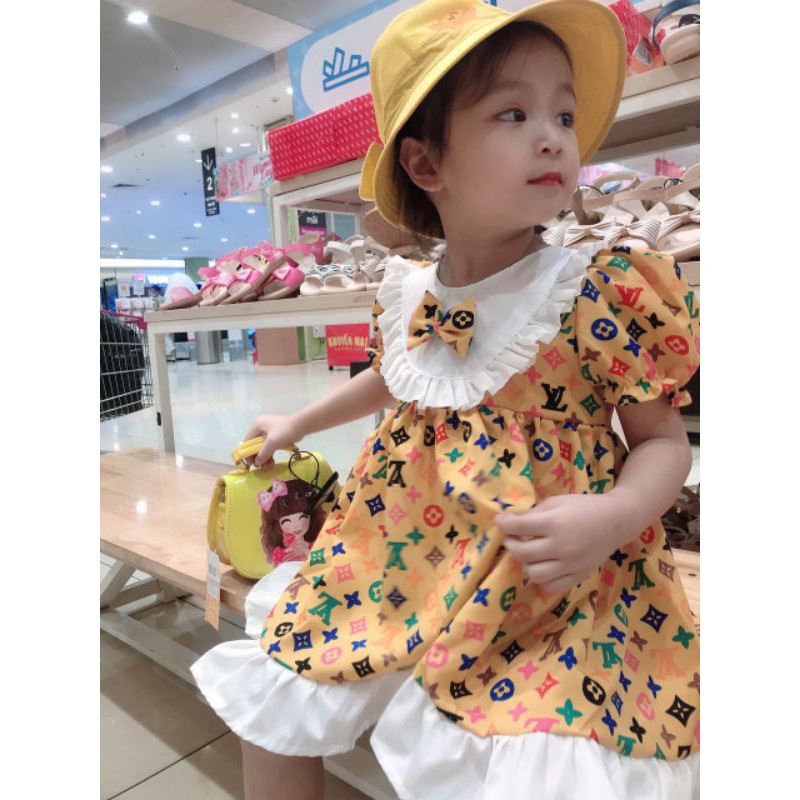 Đầm LV vàng