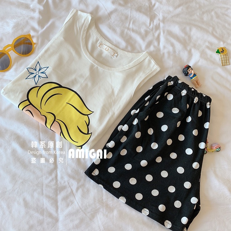 Bộ Đồ Ngủ 2 Món Áo Sát Nách + Quần Short Lụa Mỏng Thoải Mái Cho Nữ | BigBuy360 - bigbuy360.vn