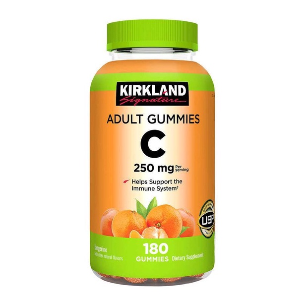 Kẹo dẻo Kirkland Adult Gummies Vitamin C 250mg Hộp 180 Viên [Mỹ]