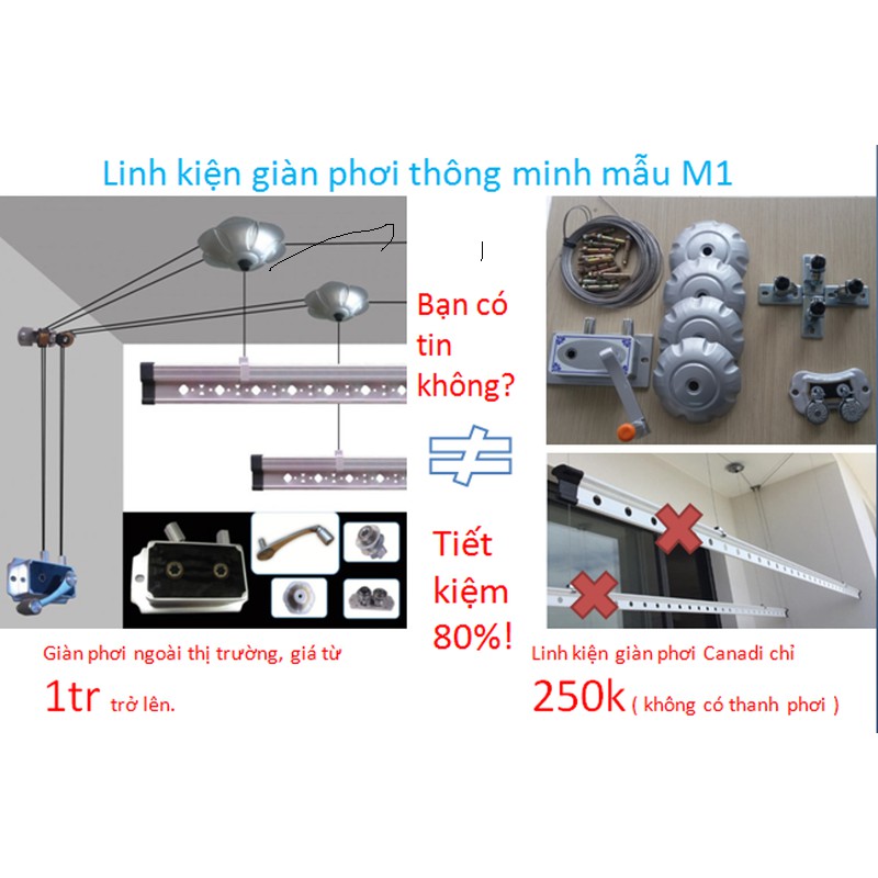 Bộ linh kiện giàn phơi thông minh GPMS6