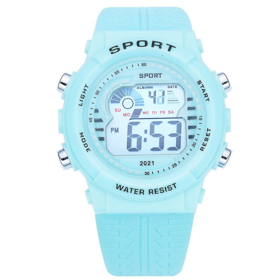 Đồng hồ nữ và nam Tisselly điện tử NU50 mẫu mới điện tử thể thao đầy đủ các chức năng và dây nhựa silicon cao cấp
