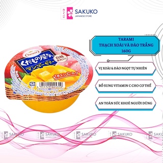 Thạch Xoài Và Đào Trắng Bổ Sung Vitamin C TARAMI Nhật Bản 160g - SAKUKO