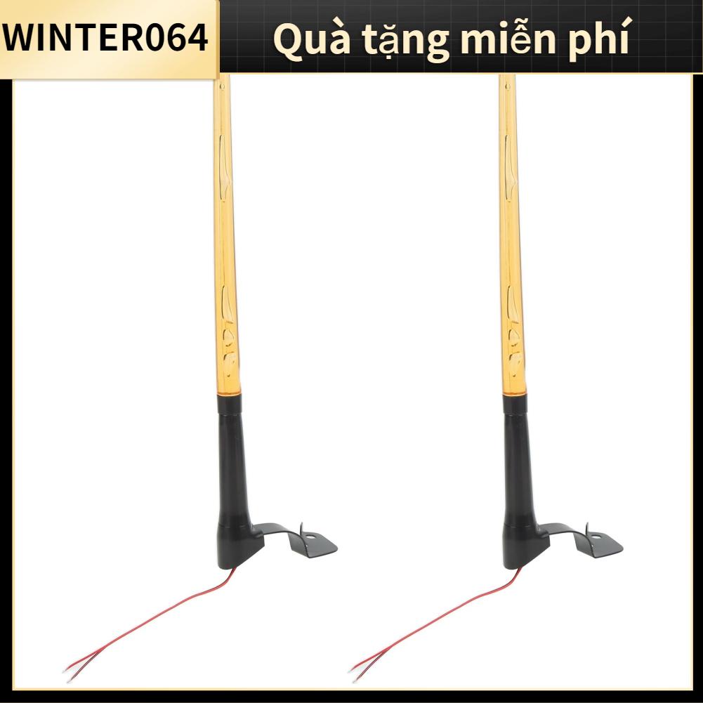 Winter064 Đèn hình roi 2 chiếc cột cờ ăng ten sáng màu hổ phách dài 340mm cho ATV UTV