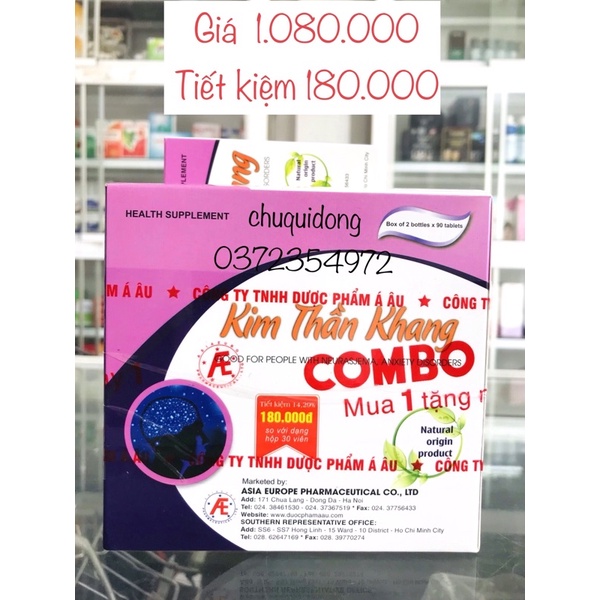 Kim thần khang hộp 180viên tặng ngay 1hộp 30viên
