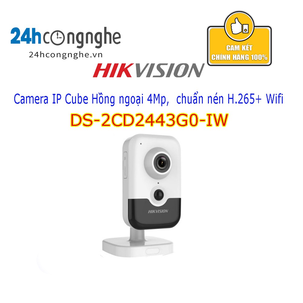 Camera IP Cube DS-2CD2443G0-IW chuẩn nén H.265+ Wifi