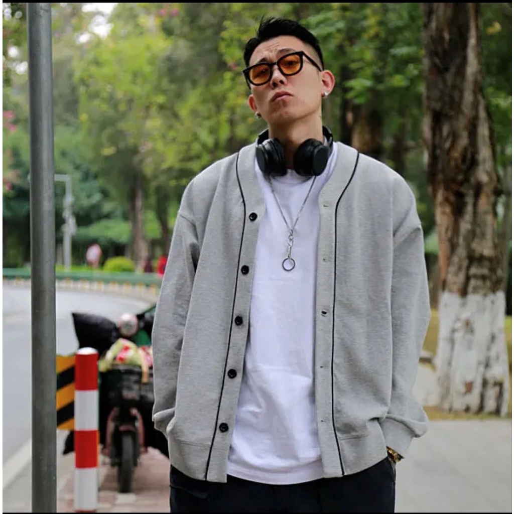 Áo khoác cardigan xám XM03