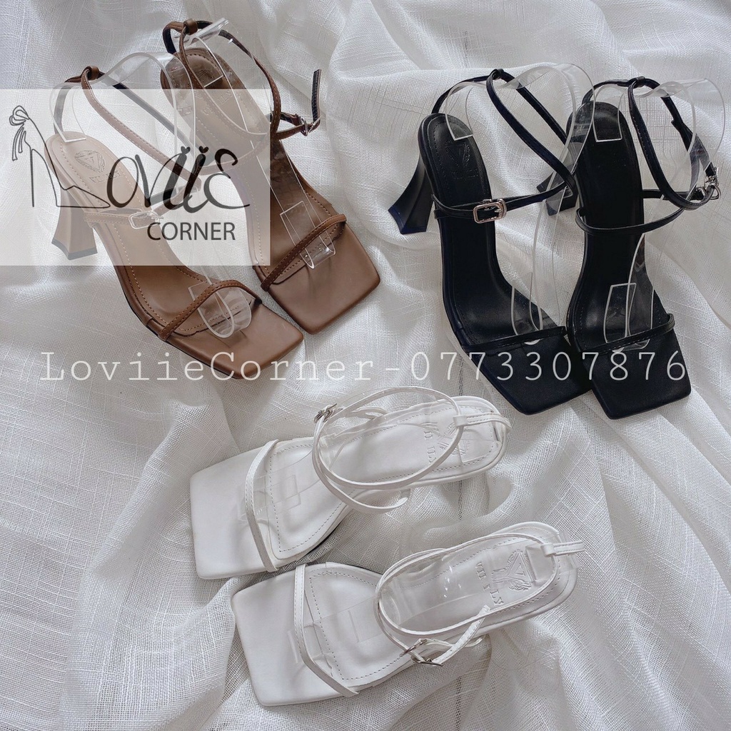GIÀY CAO GÓT NỮ LOVIIECORNER - GIÀY NỮ 9 PHÂN - SANDAL CAO GÓT DÂY MÃNH - G220109