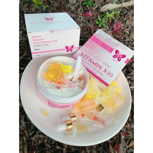 COMBO SET KÍCH TRẮNG VITAMIN + TRUYỀN  TRẮNG pha dưỡng thể