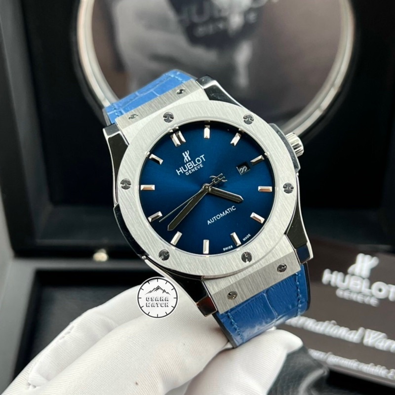 Đồng Hồ Nam Hublot Cơ Tự Động Size 42mm Class Màu Xanh Lịch Ngày Hàng Chuẩn Cao Cấp Fullbox | BigBuy360 - bigbuy360.vn