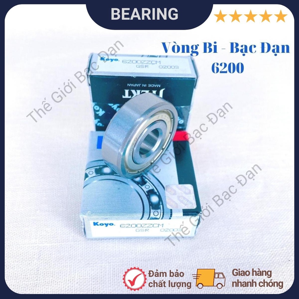 Vòng bi bạc đạn 6200 ZZCM KOYO - hàng đẹp - chất lượng cao - Thế Giới Bạc Đạn