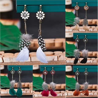 Bộ Sưu Tập Bông Tai Lông Vũ Phong Cách Boho