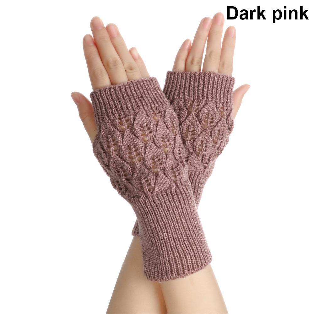 SOFTNESS Găng Tay Len Hở Ngón Thời Trang