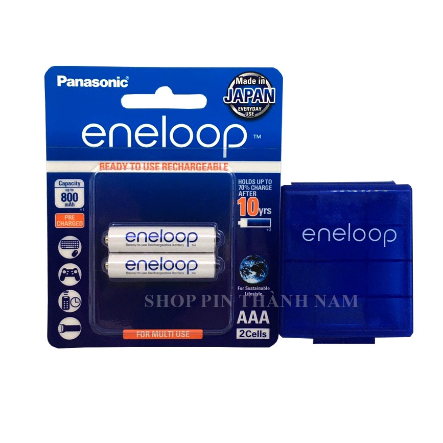 Pin sạc Eneloop Panasonic AAA dung lượng 800mah chính hãng sản xuất tại Nhật Bản