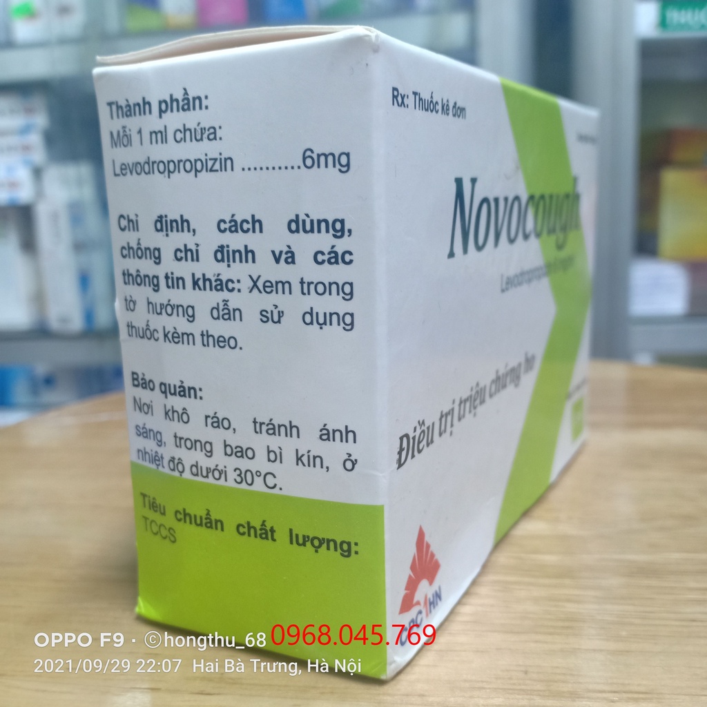 Novocough siro ho cho trẻ từ 2 tuổi hộp 20 ống x 5ml