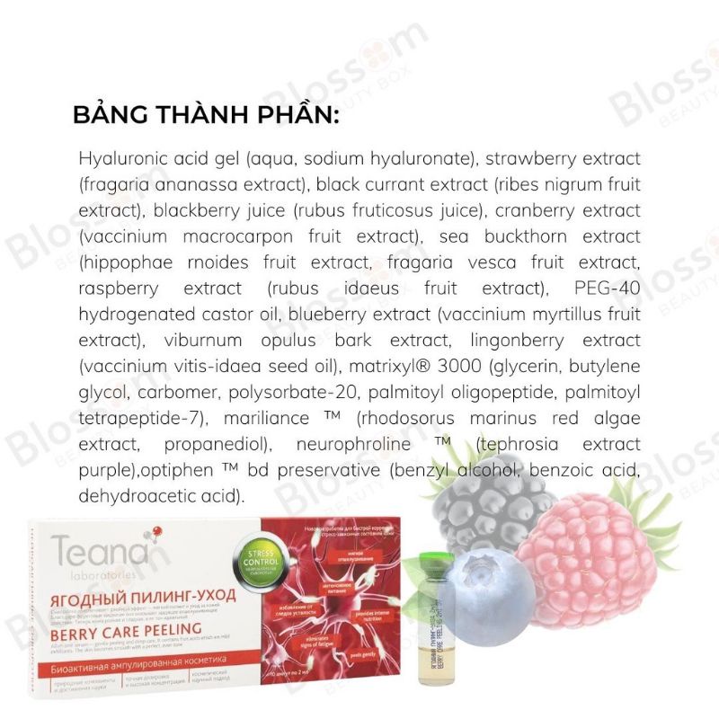 Serum Teana peel da hóa học Berry care pellingw2