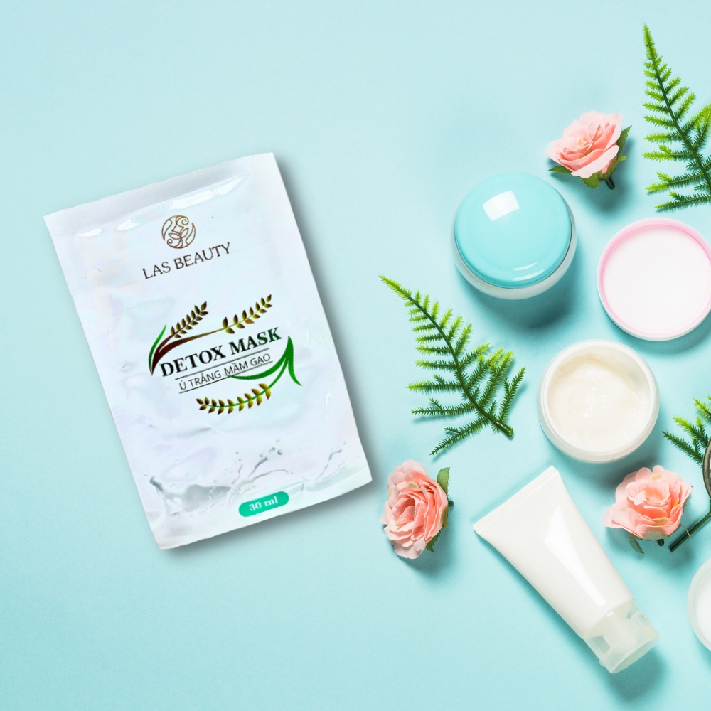 Ủ trắng da mặt, mặt nạ, ủ trắng da, ủ trắng mầm gạo, Làm Trắng, Thải Độc Tố, Bã Nhờn Trên Da - Gói 30 ml - Las Beauty | BigBuy360 - bigbuy360.vn