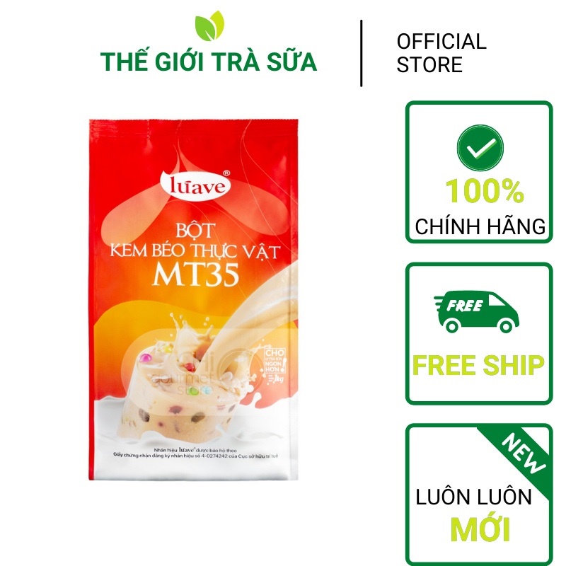 Sữa bột Luave mt35 Indo ( túi 1 kg ) bị béo thơm làm nguyên liệu trà sữa hay làm bánh đều ngon