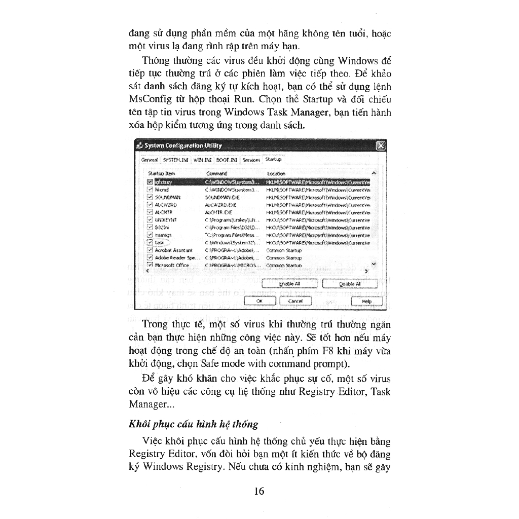 Sách - Tự Khắc Phục Máy Tính Khi Bị Vi Rút Tấn Công